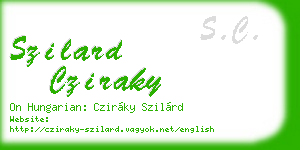 szilard cziraky business card